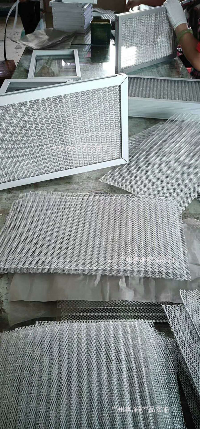 金屬網(wǎng)過濾器框架：鍍鋅鋼板、鋁合金或不銹鋼